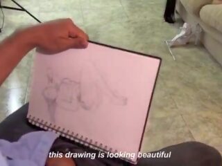 藝術家 cant hold back and masturbates while drawing colombian silvana lees 大 奶 裸