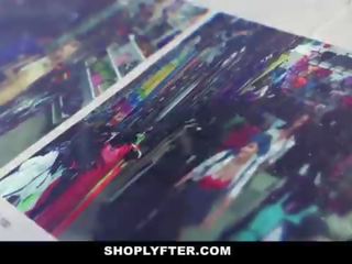 Shoplyfter - prevention ضابط cuffs & الملاعين شقراء thief