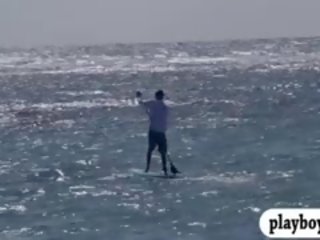 Гол гадняр мадами се забавлявахме води surfing с на реален професионалист
